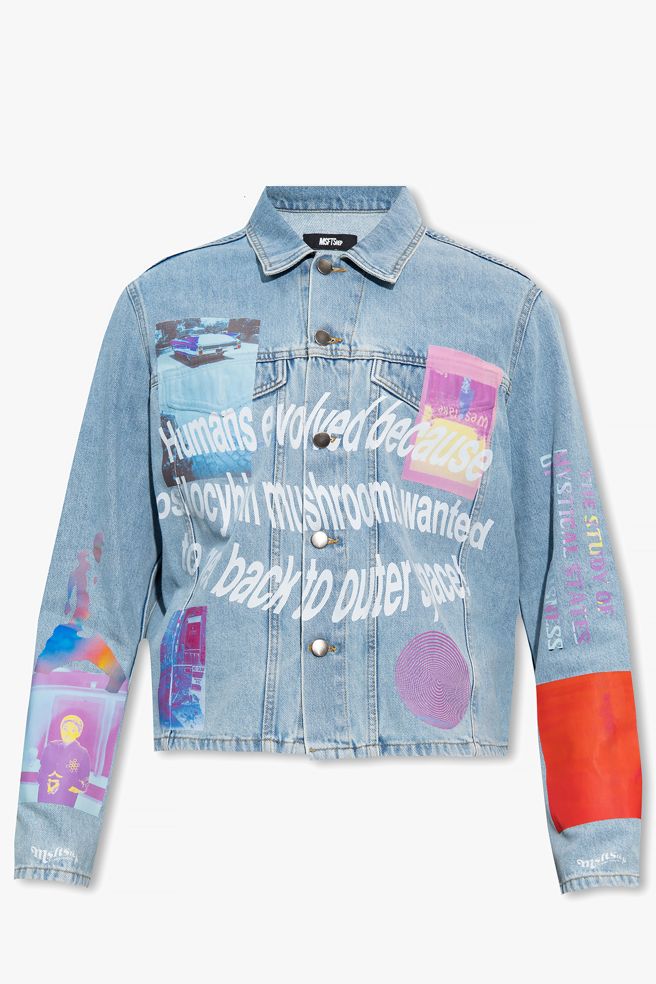 Blue Denim jacket Love MSFTSrep GenesinlifeShops Germany Pink
